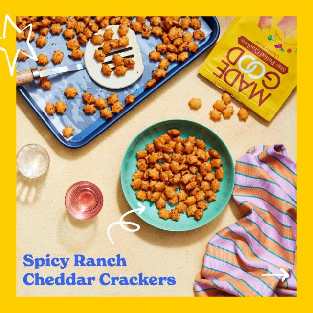 Did you know that approximately 6% of people in the US have a food allergy? This #AllergyAwarenessMonth, we’ve partnered with @MollyYeh to make sure you have recipes and snacks that are safe and delicious. Download the recipe collection at the link in our bio to make our Spicy Ranch Cheddar Crackers! ⭐️🤩 #HighlyThoughtfulSnacks 

#AllergyFriendlyRecipes #AllergyFriendlySnacks #MadeGoodSnacks
