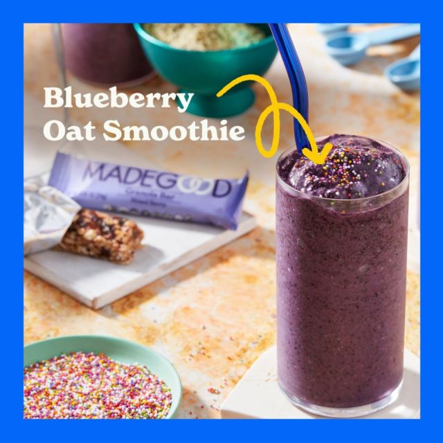 Allergies can be tough, but finding safe snacks shouldn't be. That's why we’re committed to making snacks that you and your friends can enjoy. Click the link in our bio to make this Blueberry Oat Smoothie from our recipe collection collab with @MollyYeh! #AllergyAwarenessMonth #MadeGoodSnacks